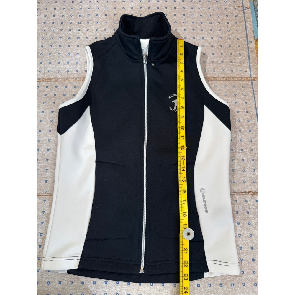 Sunice‎ Golf Vest Women Small from Hazeltine National Black White Zip-Up EUC - Picture 9 of 10